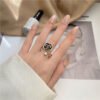 Super Fairy High-end Camellia Ring Jewelry Simple Women - Image 6
