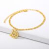 Initial Gold Letter Anklet Alphabet Pendants Jewelry - Image 8