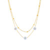 Fashion Jewelry Stainless Steel Flower DaisyFlower Necklace Double Layering Necklace Earrings Jeweley Set - Image 7