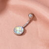 Mermaid Navel Zircon Navel Ring Human Body Piercing Jewelry Woman - Image 3