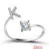 New Design Adjustable 26 Initial Letter Ring Fashion Jewelry For Women Simple Elegant Jewelry - Image 7