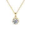 925 Sterling Silver Pendant Moissanite Necklace For Women - Image 4