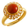 Sterling Silver Gold Plated South Red Ke Rotatable Ring Female - Image 4