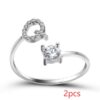 New Design Adjustable 26 Initial Letter Ring Fashion Jewelry For Women Simple Elegant Jewelry - Image 10