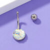 Mermaid Navel Zircon Navel Ring Human Body Piercing Jewelry Woman - Image 4