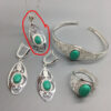 Ethnic Mongolian Silver Jewelry Set Bracelet Four Piece Set - Image 8