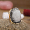 Women Rhinestone Natural Turquoise Ring Jewelry - Image 5