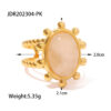 Retro Antique Natural Stone Ring - Image 9