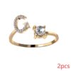 New Design Adjustable 26 Initial Letter Ring Fashion Jewelry For Women Simple Elegant Jewelry - Image 9