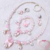 Children's Necklace Jewelry Pearl Bracelet Set - Image 3