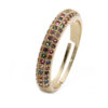 Colorful Zircon Jewelry Micro Setting Gold Adjustable Ring Women - Image 2