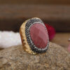 Women Rhinestone Natural Turquoise Ring Jewelry - Image 8